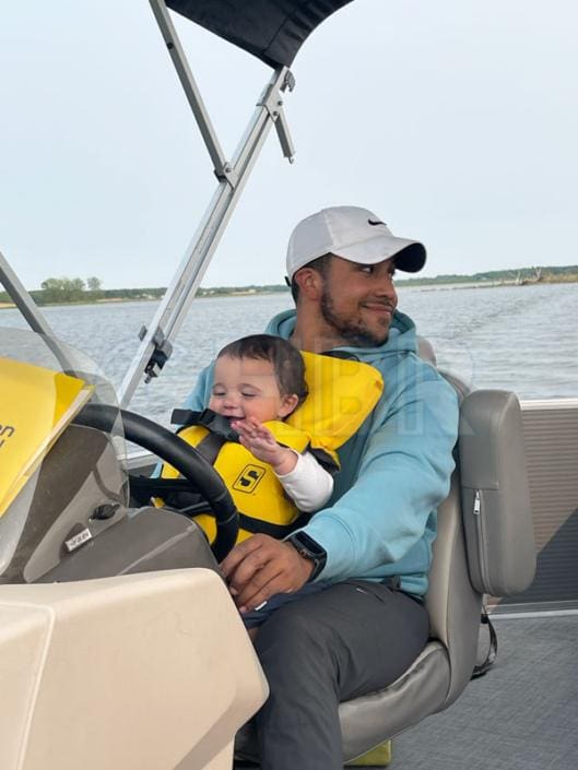 Family activity renting a pontoon for the afternoon in Grand Haven MI